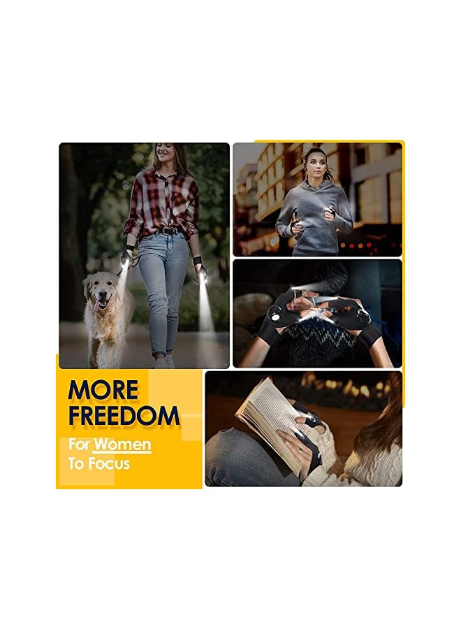 PROMASS LED Flashlight Gloves Gifts for Men, Handsfree Lights for Fishing Camping Hiking Repairing, Cool Unique Tool Gadget for Mechanic Car Guy & Electrician, Dad, Husband, Handyman, Car Repair, 1 Pair Black - Image 5