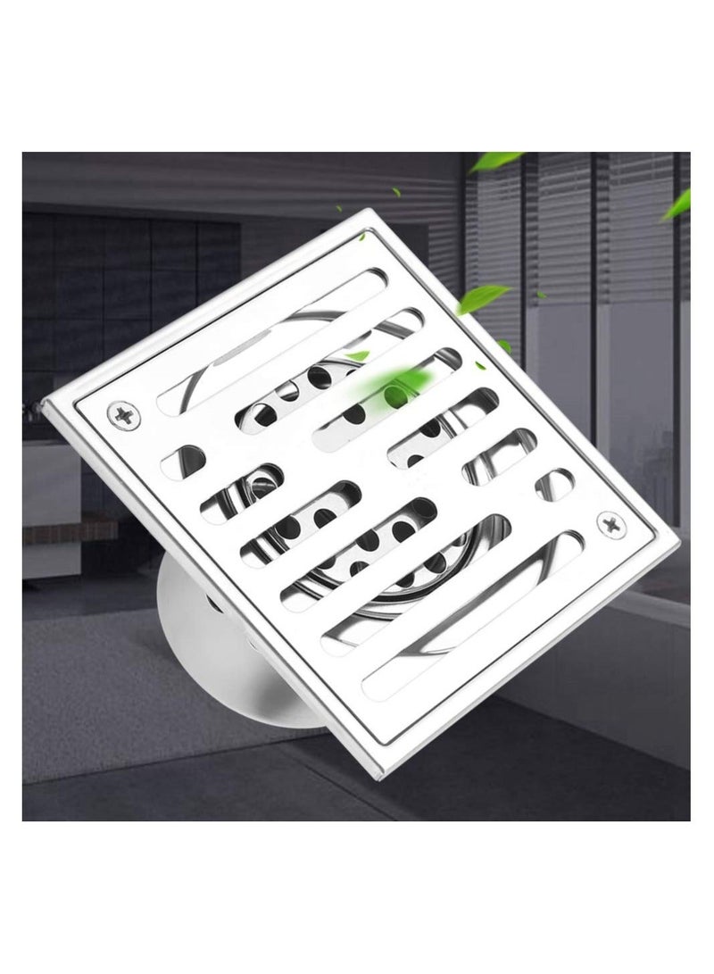 SYOSI Stainless Steel Square Floor Drain, Anti-Odor Drain for Bathroom Waste Gate Shower, Large Caliber 110 * 110mm - Image 3