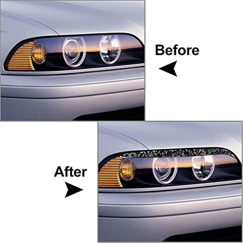 DEMULAX Carbon Fiber Headlight Eyebrow Trim for BMW 5 Series E39 - Image 3