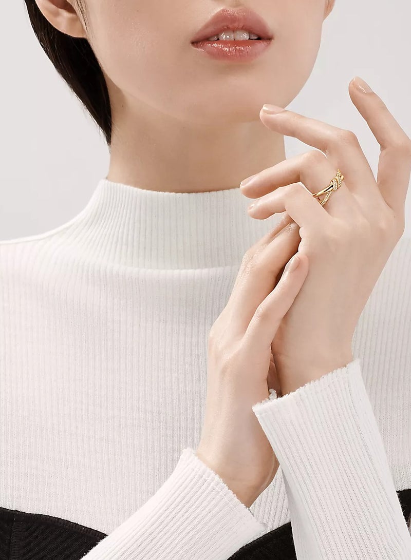 تيفاني اند كو خاتم تيفاني نوت ذو الصف المزدوج من الذهب الأصفر والألماس - Image 2