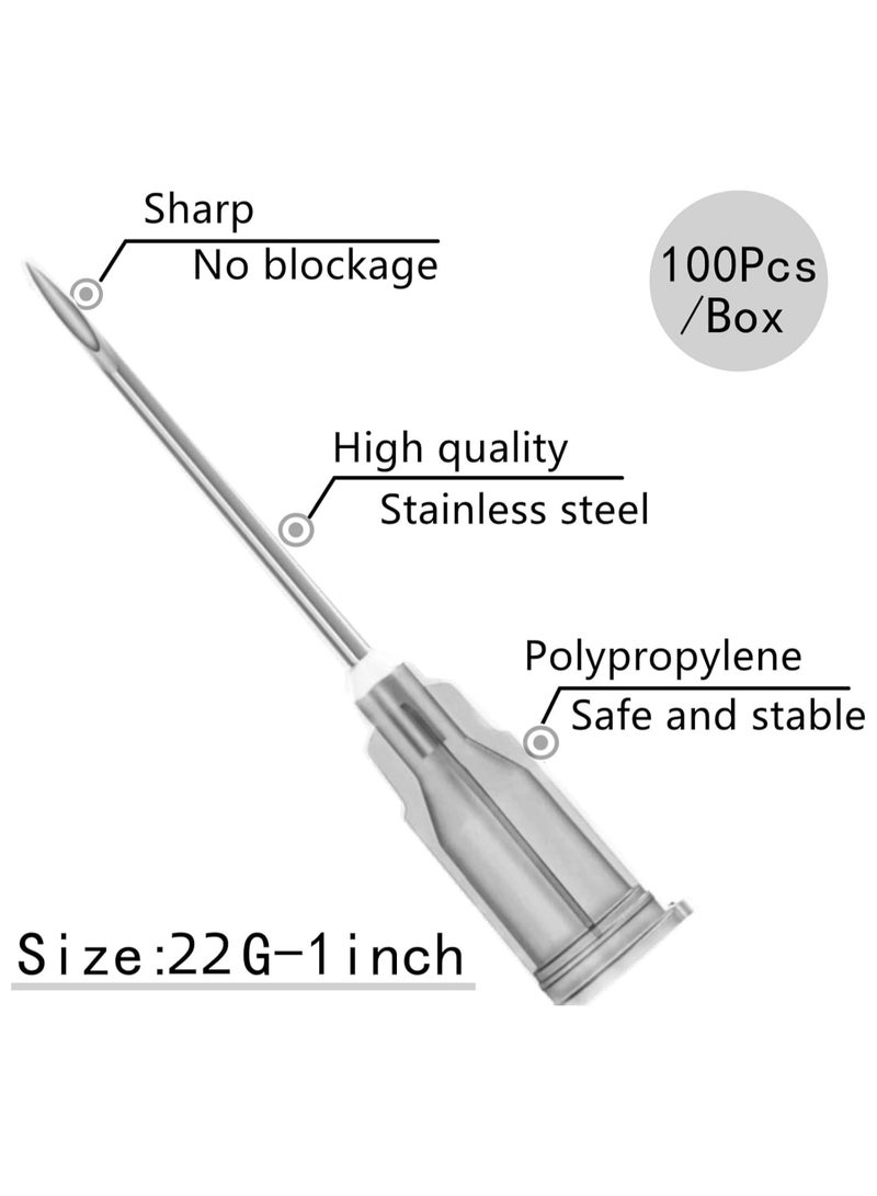 SKYLINE 22 Gauge 1 Inch Dispensing Syringe Needle 100PCS - Image 3