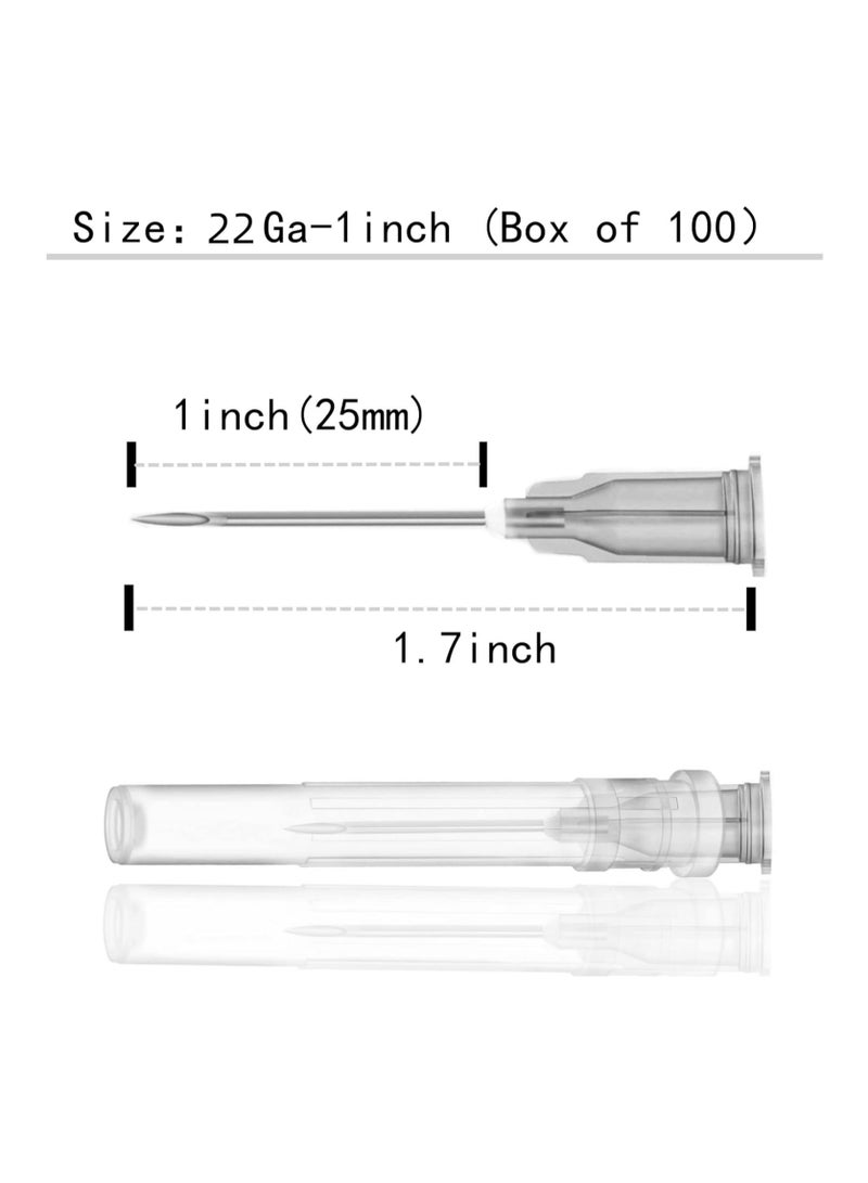 SKYLINE 22 Gauge 1 Inch Dispensing Syringe Needle 100PCS - Image 2