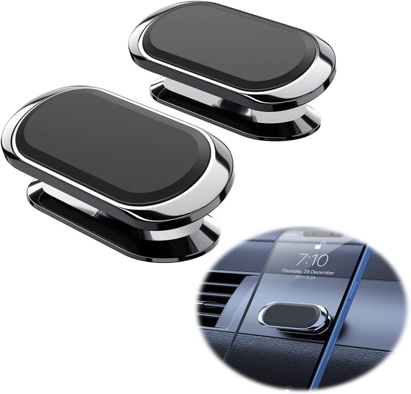 KASTWAVE Magnetic Phone Holder for Car, Universal Cell Phone Magnet Car Mount for Dashboard & Vent 360° Rotation Adjustable Cell Phone Mount Compatible with All Smartphones & Tablets (2 Pack) - Image 1