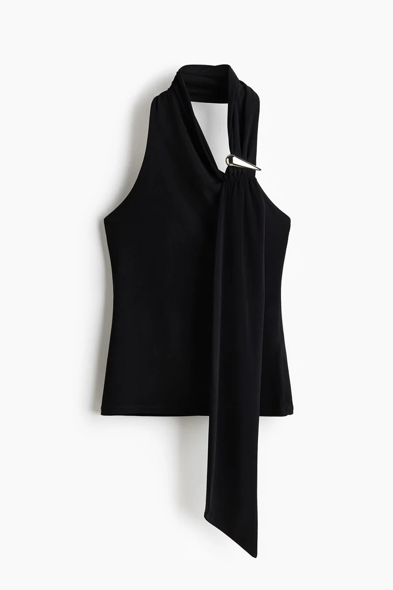H&M Metal-detail halterneck top