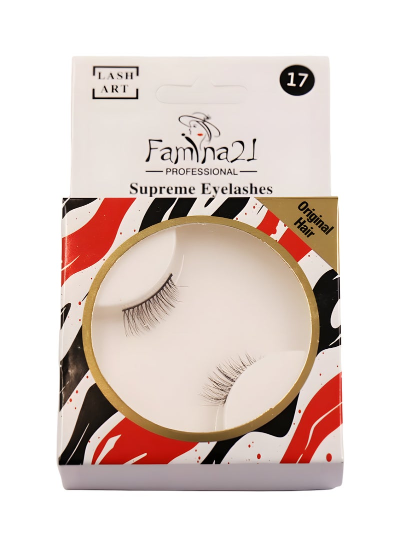 فامينا21 رموش Famina21 Supreme - 20 موديلًا، رموش صناعية طبيعية وخفيفة الوزن وقابلة لإعادة الاستخدام (FM17) - Image 1