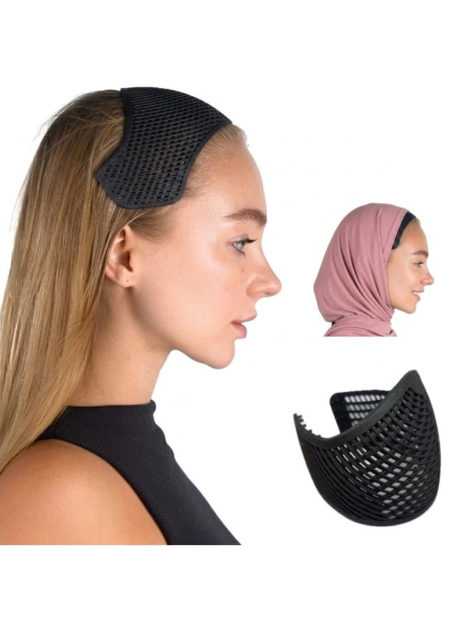 مثبت وشاح الرأس تحت القبعة للمسلمين، مادة نايون، مناسب للشعر العادي إلى الكثيف، شريط تثبيت الشعر وإكسسوارات الشعر، مثالي للنساء المسلمات، للاستخدام اليومي والمناسبات الخاصة - Image 1
