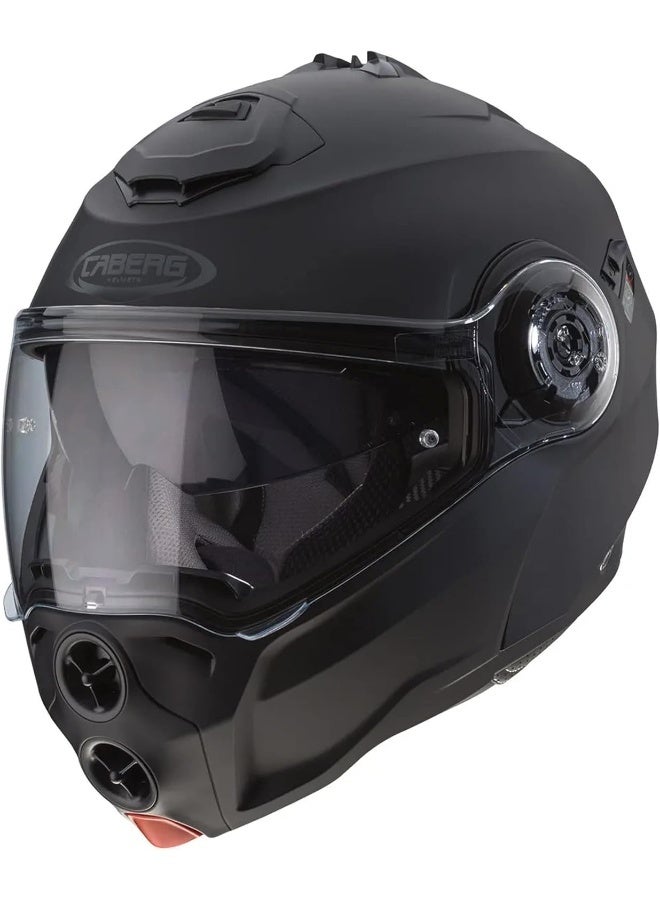 ‎CABERG Duke Evo Flip-Up Full Face Motorcycle Helmet - Matt Black - Image 1