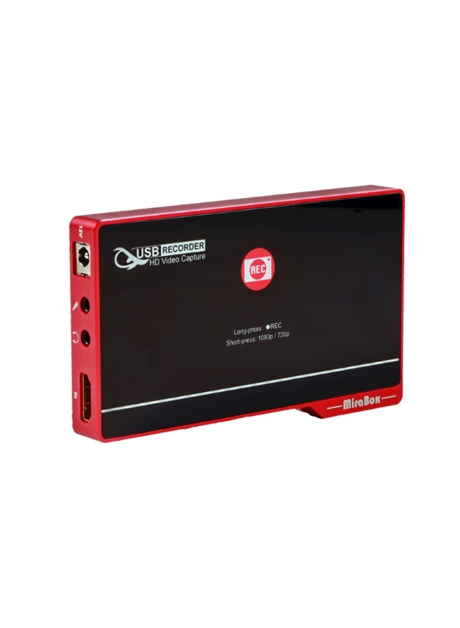 MiraBox HDMI Video Capture Recorder Box, 1080P HD USB Recording Device with Audio Mixing & Mic Input, Plug and Play HDMI Recorder for Camera, TV Box, Blu-ray, PS4, Supports USB & Hard Drive Storage - Image 1