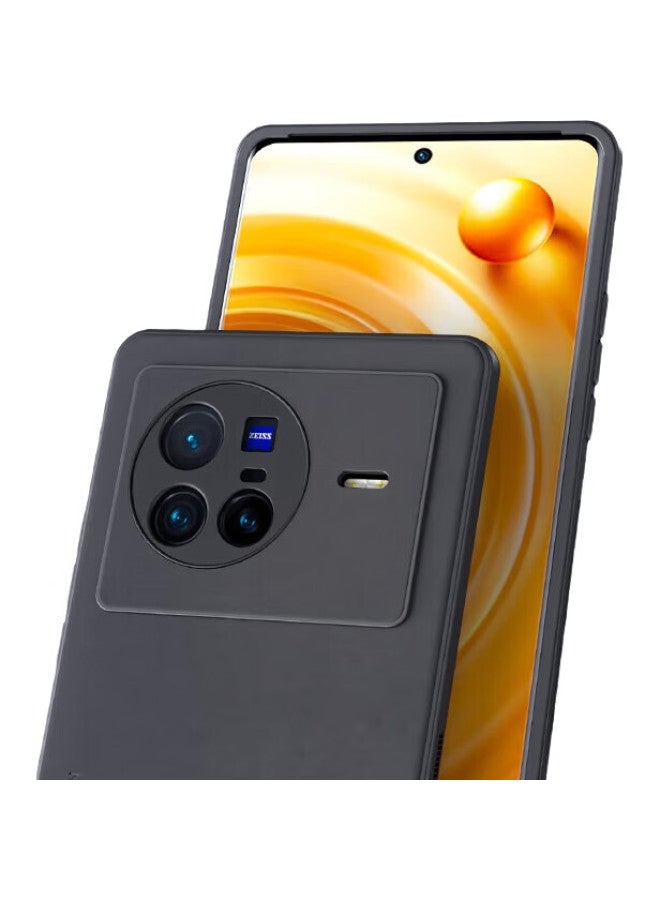 Hotfire Phone Case For Vivo X80, Vivo X80 Protective Cover, Upgraded Skin-Like Lambskin Matte Lens Full Protection Silicone Case For Men And Women Gray - Image 2
