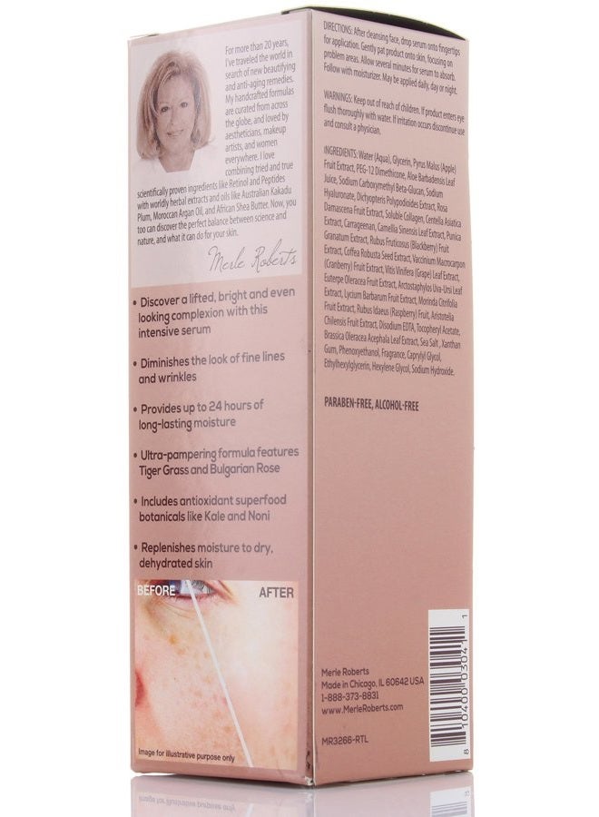 Merle Roberts Dark Spot Serum with Collagen. Anti-aging serum for Wrinkles, Sagging Skin, & Fine lines. With Bulgarian Rose & Antioxidant Superfood botanicals Kale, Acai, & Noni. (1 Fl Oz (Pack of 1)) - Image 3
