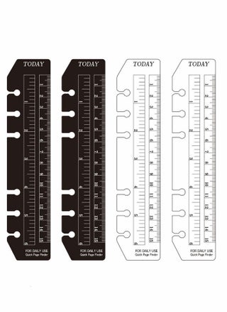 4 Pcs Plastic Page Marker Pouch Pagefinder Measuring Today Ruler for A6 Size 6-Hole Binder Notebook, Clear and Black - pzsku/Z0AA7681B508BA3475724Z/45/_/1669987004/99f7154e-c180-4013-b38d-c9c59e99b927