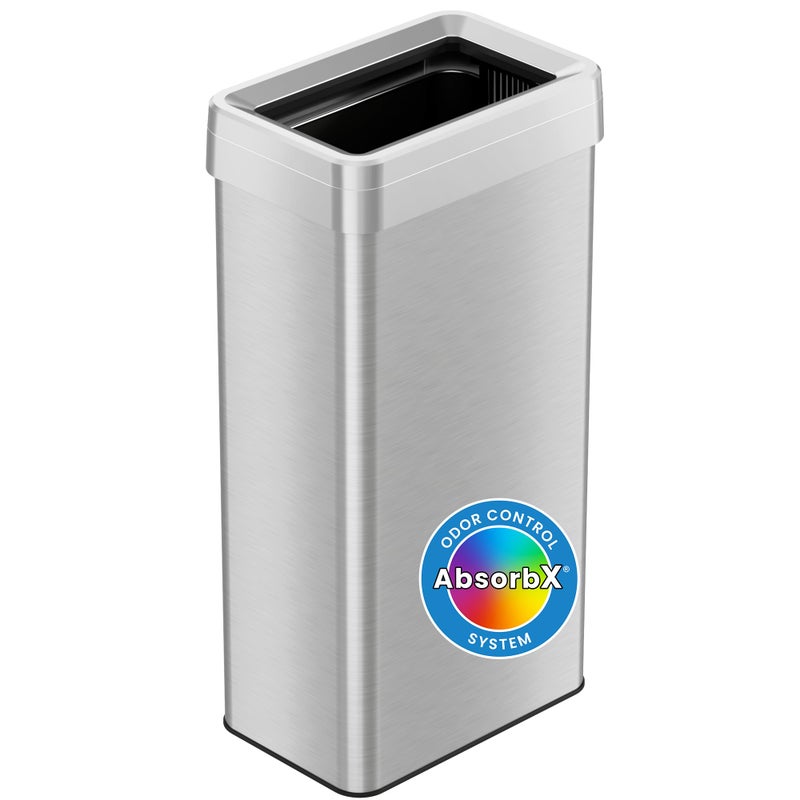 iTouchless 80 Liter / 21 Gallon Open Top Kitchen Trash Can and Recycling Bin, Rectangular Extra-Large Capacity Commercial Grade Stainless Steel, for Home, Office, Work, Business, Store, Garage - Image 1