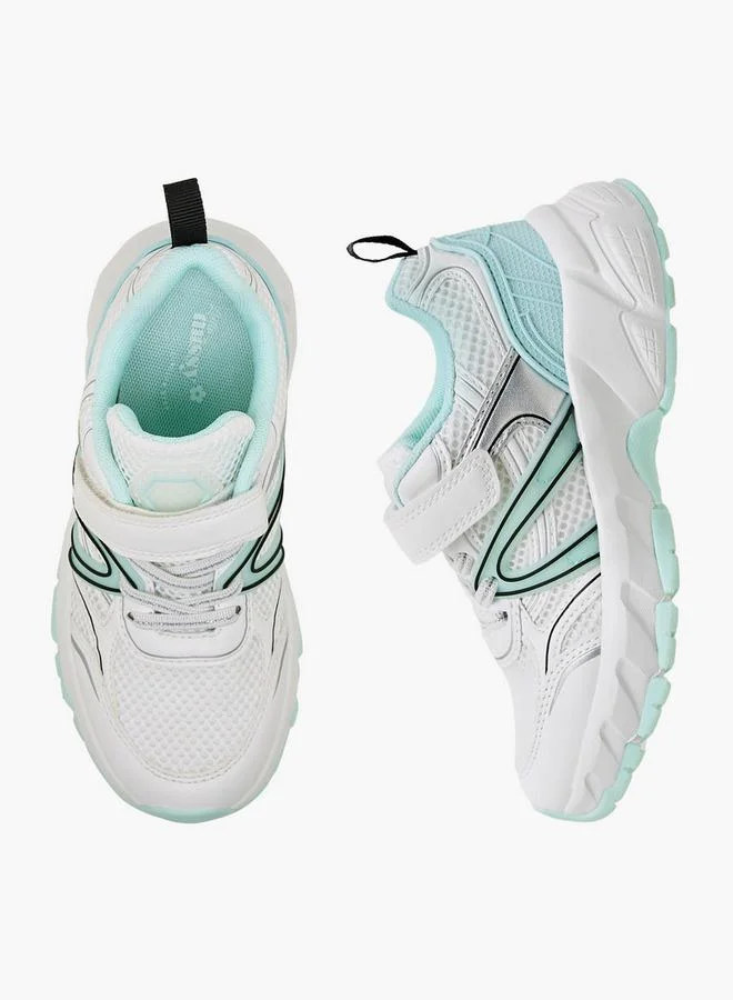 ليتل ميسي Girls Mesh Panelled Hook & Loop Sneakers