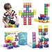 Caferria 48PCS Magnetic Blocks 138 inch Building Blocks for Toddlers STEM Building Toy for Kids Montessori Toys for 3 4 5 6 Year Old Magnet Sensory Travel Toys Christmas Birthday Gifts for Boys Girls - Image 2