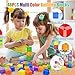 Caferria 48PCS Magnetic Blocks 138 inch Building Blocks for Toddlers STEM Building Toy for Kids Montessori Toys for 3 4 5 6 Year Old Magnet Sensory Travel Toys Christmas Birthday Gifts for Boys Girls - Image 4