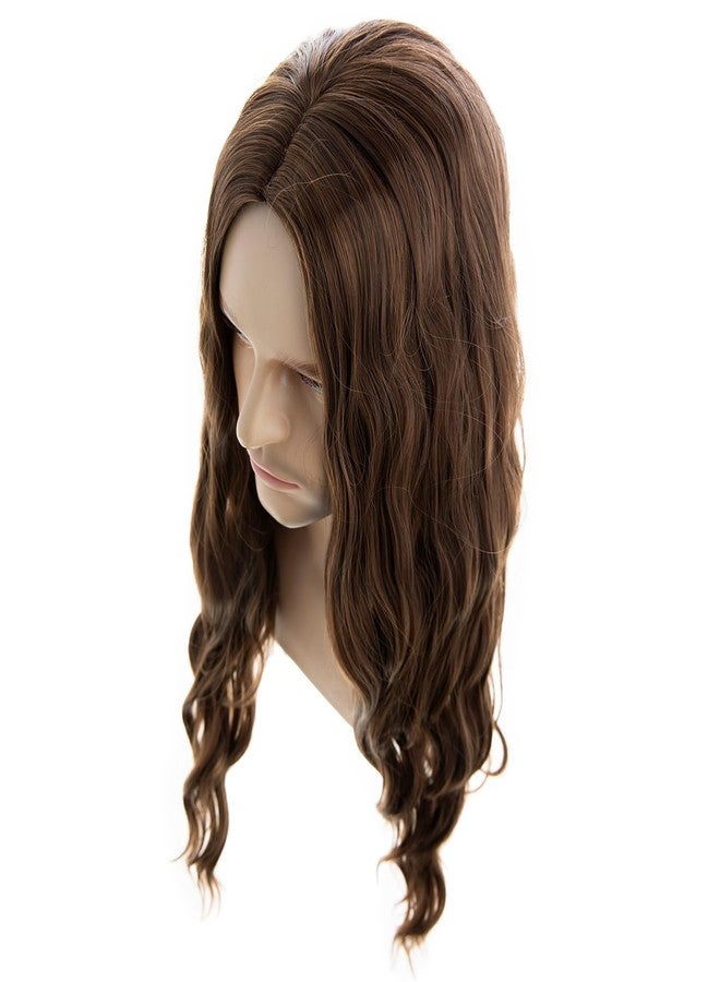 Dsimeig Long Wavy Brown Wig for Men Synthetic Cosplay Halloween Costume Full Wig,26inch - Image 2