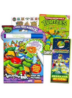 TMNT Imagine Ink Activity and Coloring Book Bundle for Kids with 25 Ninja Turtle Tattoos and Party Favors