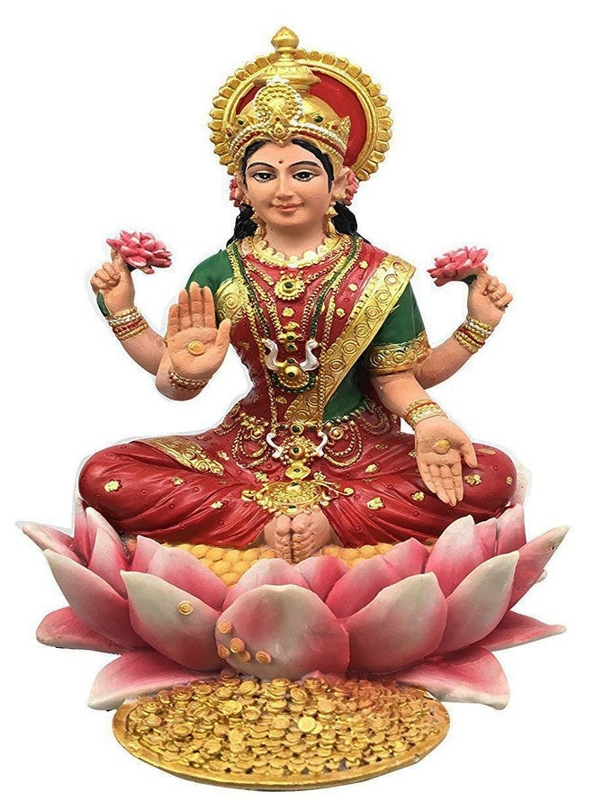 PT Pacific Trading Lakshmi Hindu Goddess on Lotus Statue Sculpture - Image 1