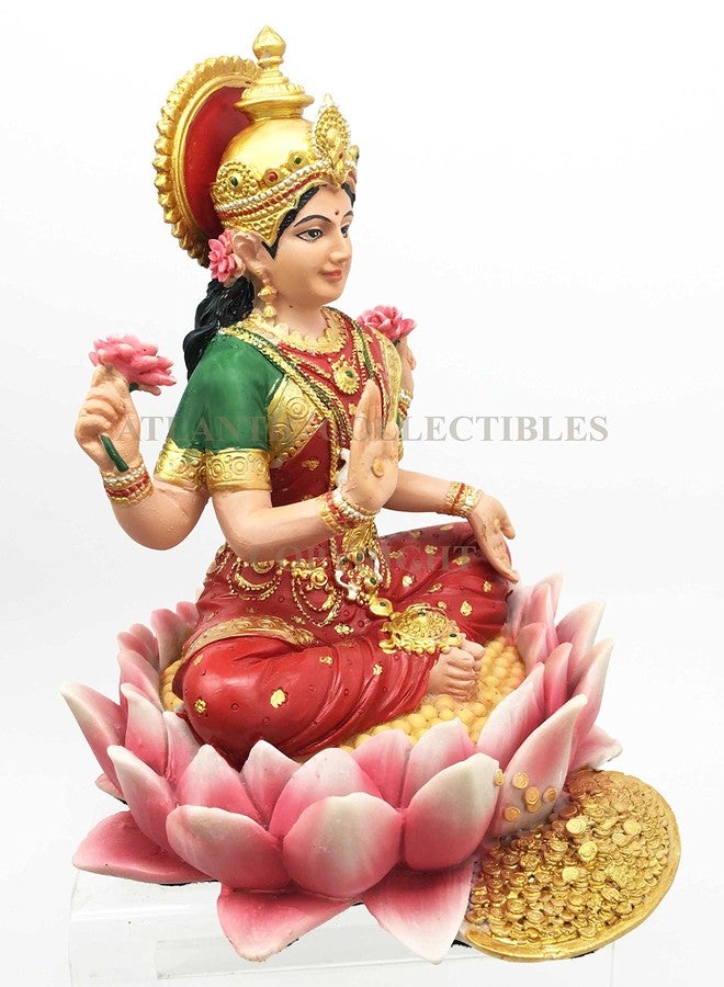PT Pacific Trading Lakshmi Hindu Goddess on Lotus Statue Sculpture - Image 4