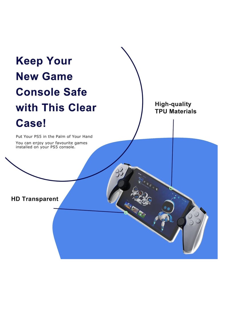 SYOSI Clear Case for Sony PlayStation Portal 8” Handheld 2023 - Anti-Scratch Protective Cover Case - Compatible with PS5 Portal - Game Console Accessories  - Image 3