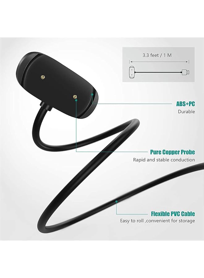 erorex Watch Charger For Amazfit Gtr 2 Gtr 2E Gtr 2 Esim Gts 2 Mini Gts 2E Bip U Bip U Pro Pop Pro Zepp E Zepp Z T Rex Pro Usb Charging Cable 3.3Ft 100Cm Smartwatch Accessories  - Image 2
