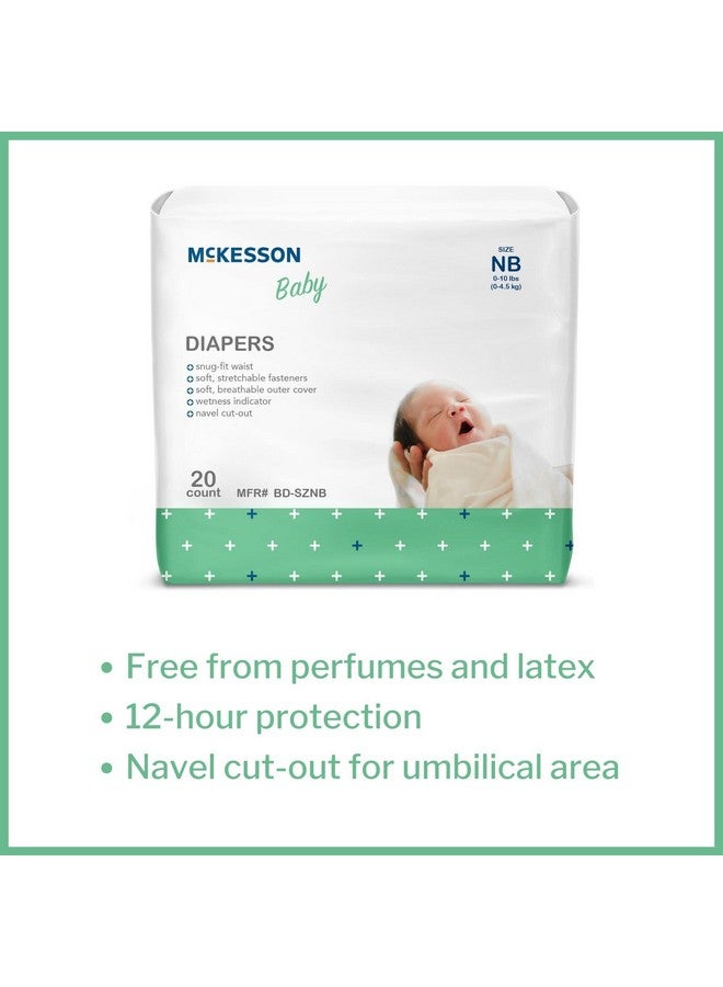 McKesson Baby Diapers for Newborns - Disposable, Breathable, Navel Cut-Out - 0 to 10 lbs, 20 Count, 1 Pack - Image 2