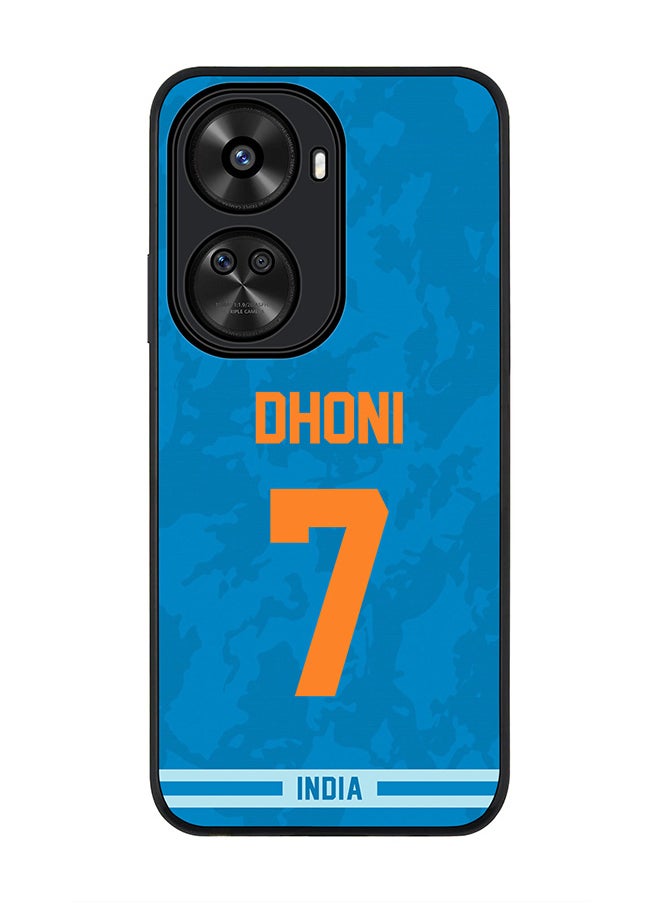 Stylizedd Rugged Black edge case for Huawei nova 12 SE / Huawei nova 11 SE 4G, Slim fit Flexible Anti Drop Thin Cover - Team India MS Dhoni, Jersey No 7  - Image 1