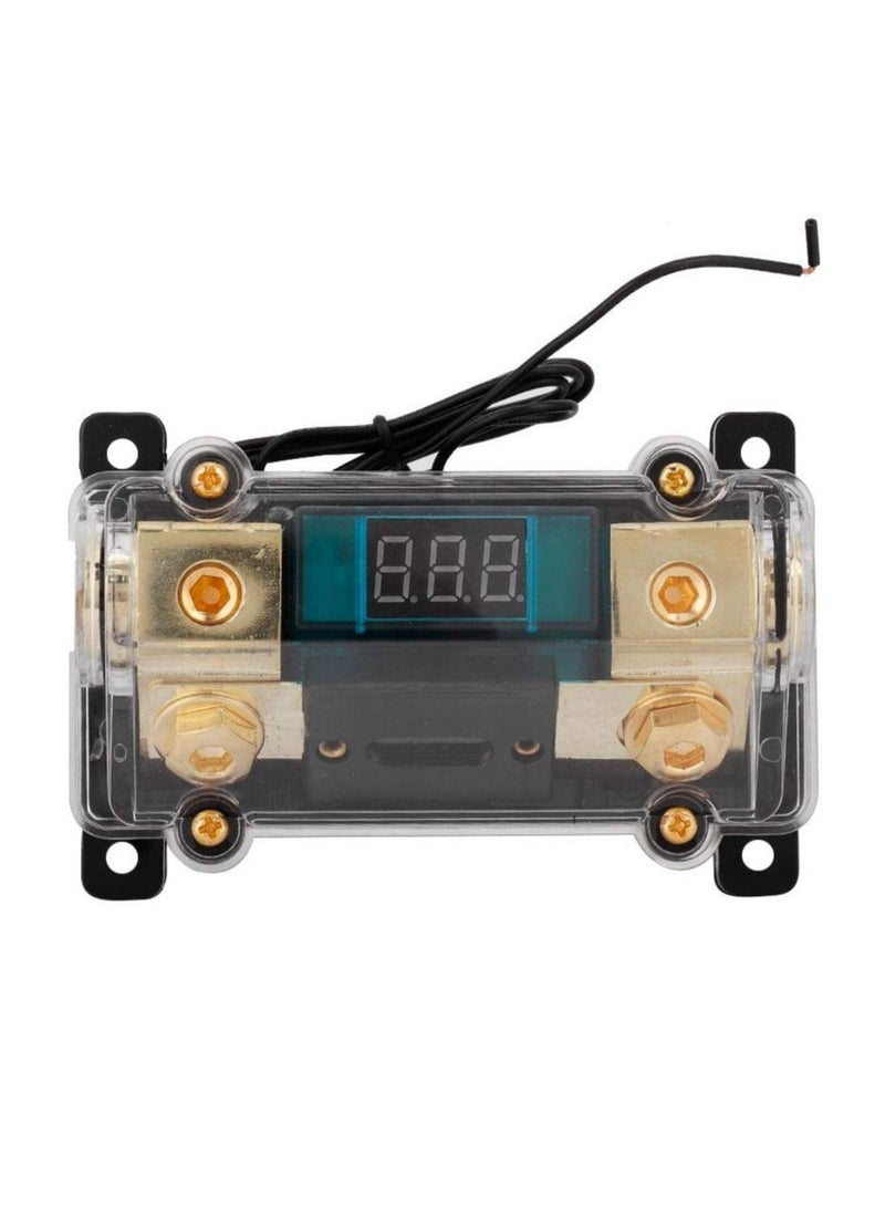 Car Audio Fuse Holder, Digital Display Power Fuses Inline ANL Include Distribution Block 1 Way in Out (250A) - Image 1