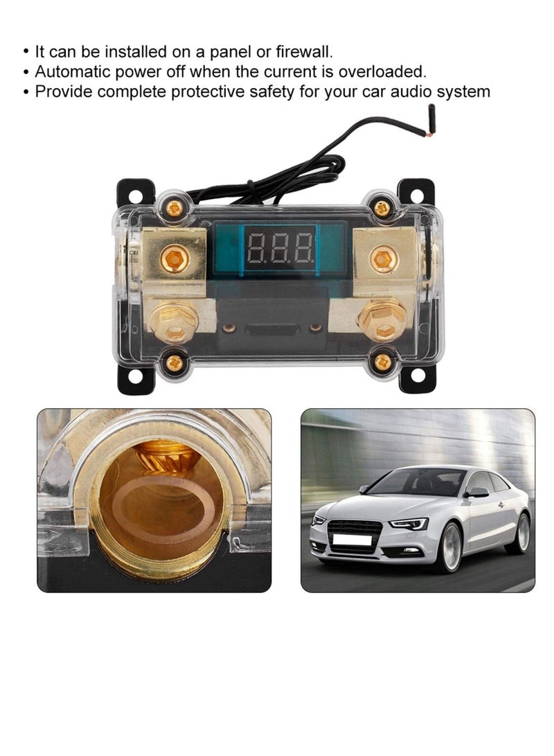 Car Audio Fuse Holder, Digital Display Power Fuses Inline ANL Include Distribution Block 1 Way in Out (250A) - Image 5