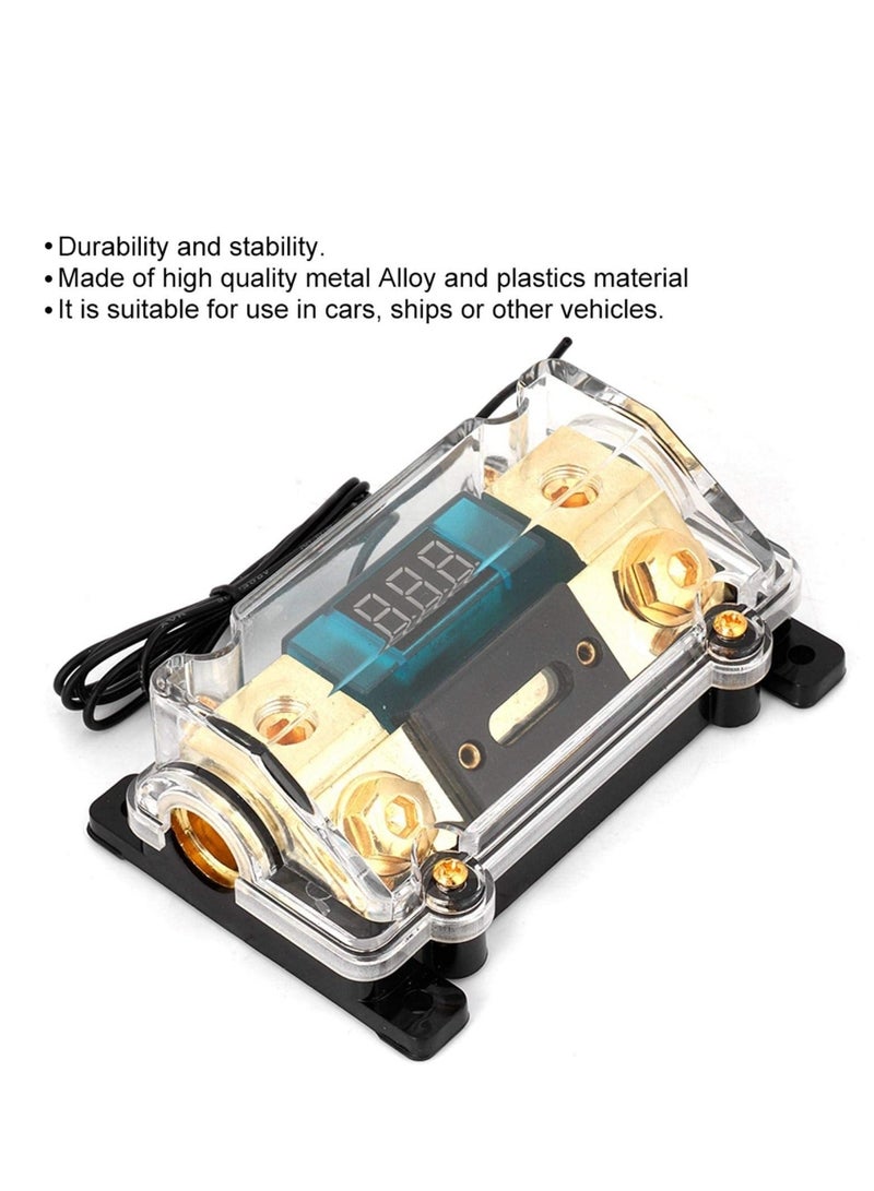 Car Audio Fuse Holder, Digital Display Power Fuses Inline ANL Include Distribution Block 1 Way in Out (250A) - Image 3