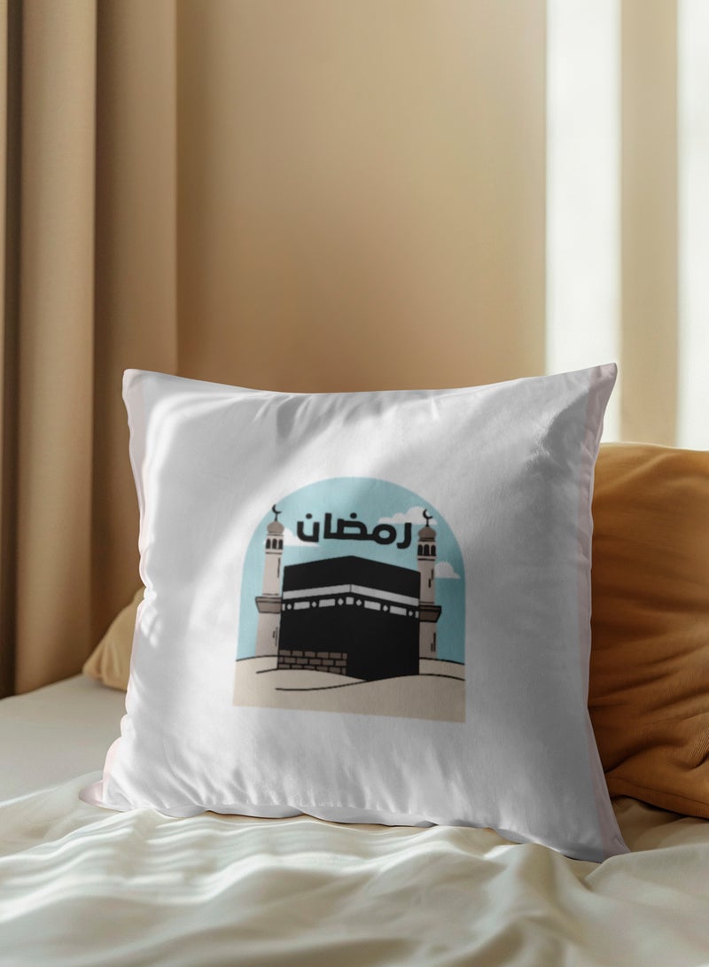 لوحة غطاء وسادة من البوليستر بتصميم رمضان مع الكعبة الشريفة - Image 5