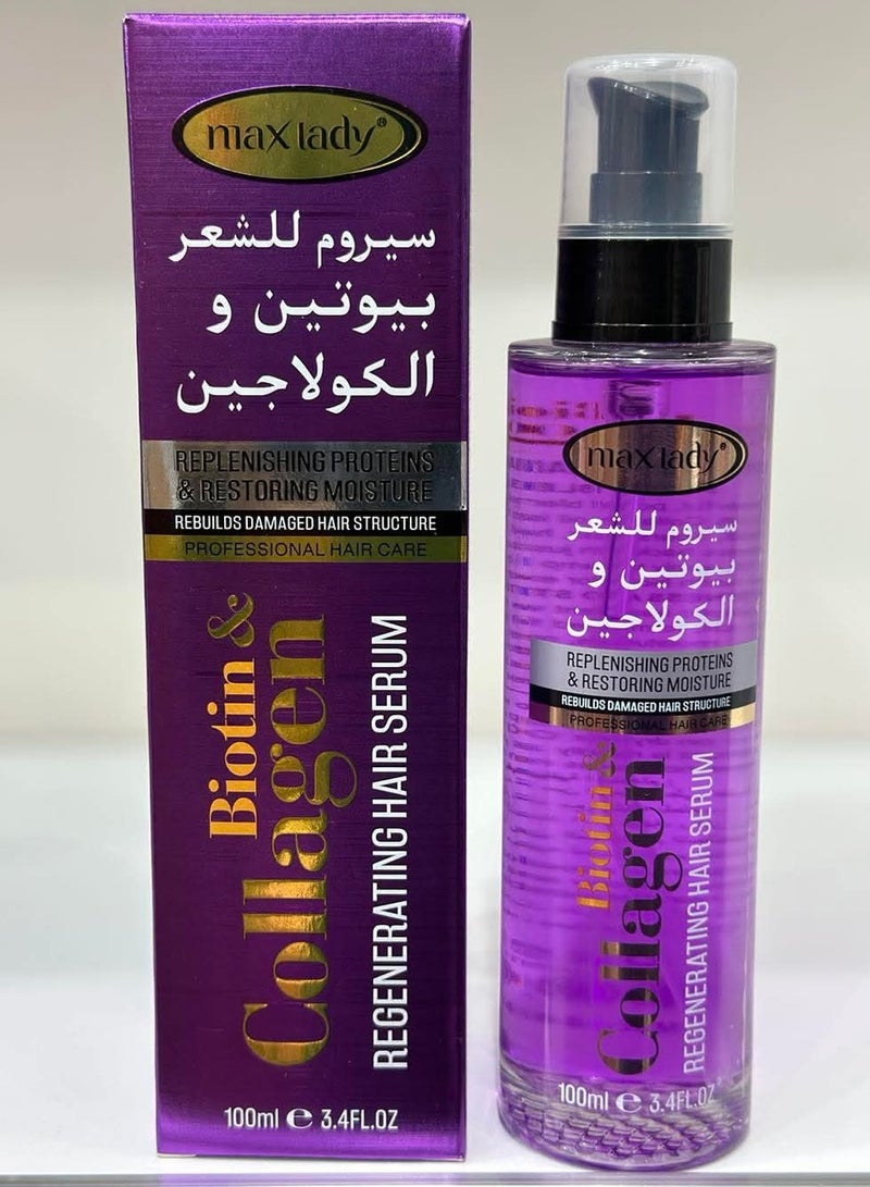Max Lady Biotin And Collagen Regenrating Hair Serum 100 ml