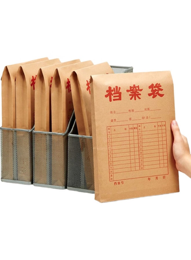 Kingdee 10 A4 Kraft Paper File Folders, 175G Thick Document Folders, Tender Bid Contract File Storage Pouches, Office Supplies - Image 3