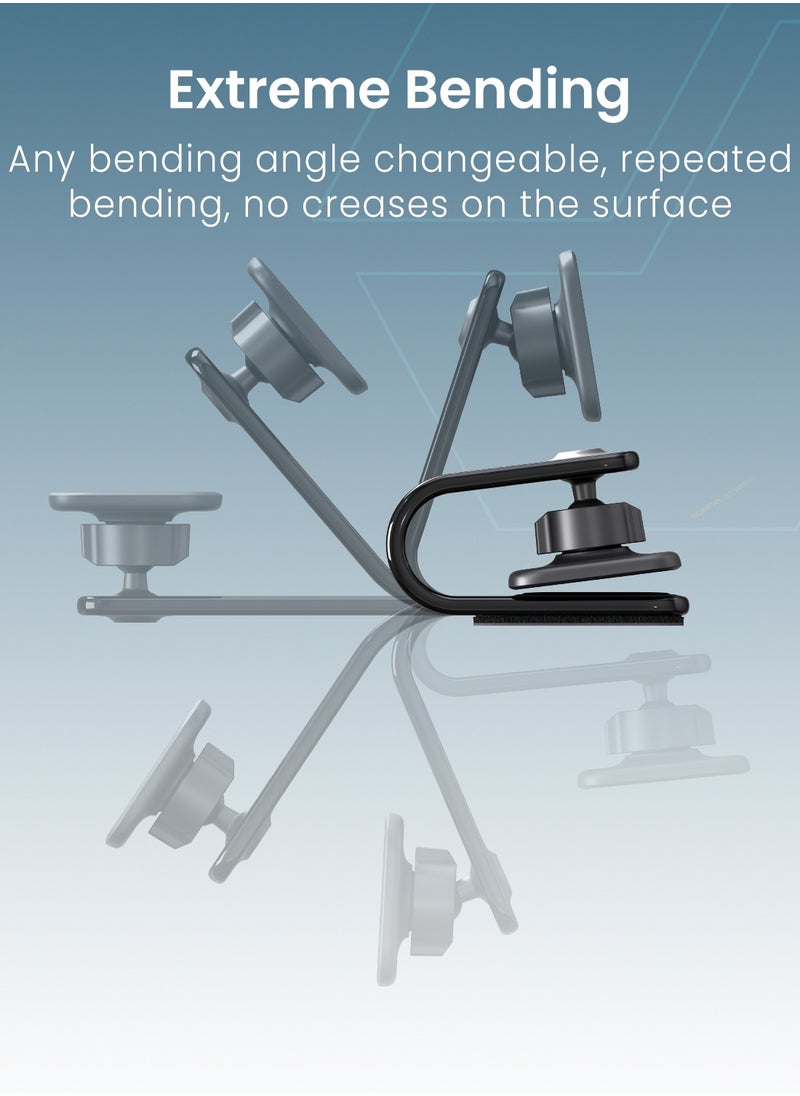 Moxedo Moxedo Flexi-Grip Magnetic Phone Holder 15W Wireless Charging Car Mount Bendable Titanium Alloy 360° Rotation with Air Vent Clip Compatible for iPhone 15 14 13 12 Pro Plus Max Mini  - Image 5