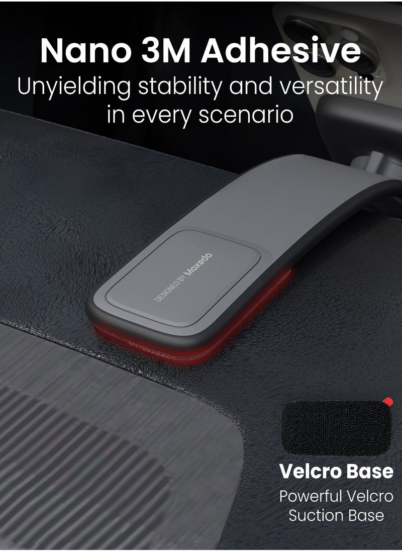 Moxedo Moxedo Flexi-Grip Magnetic Phone Holder 15W Wireless Charging Car Mount Bendable Titanium Alloy 360° Rotation with Air Vent Clip Compatible for iPhone 15 14 13 12 Pro Plus Max Mini  - Image 4