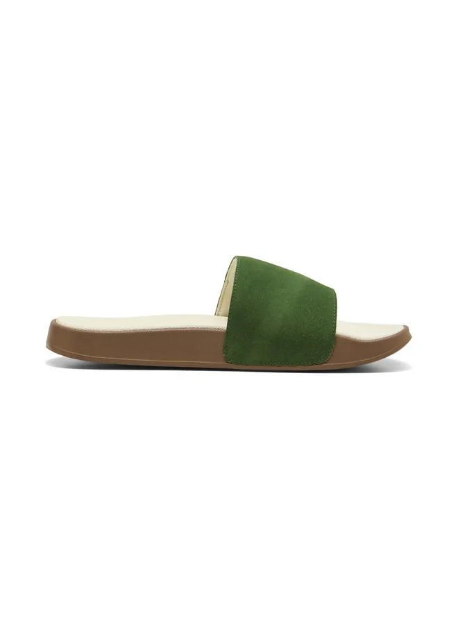 Puma Earthy Green-Buttercream-Gum Leadcat 2.0 Palermo Foil Slides Unisex for Men | Best Price UAE