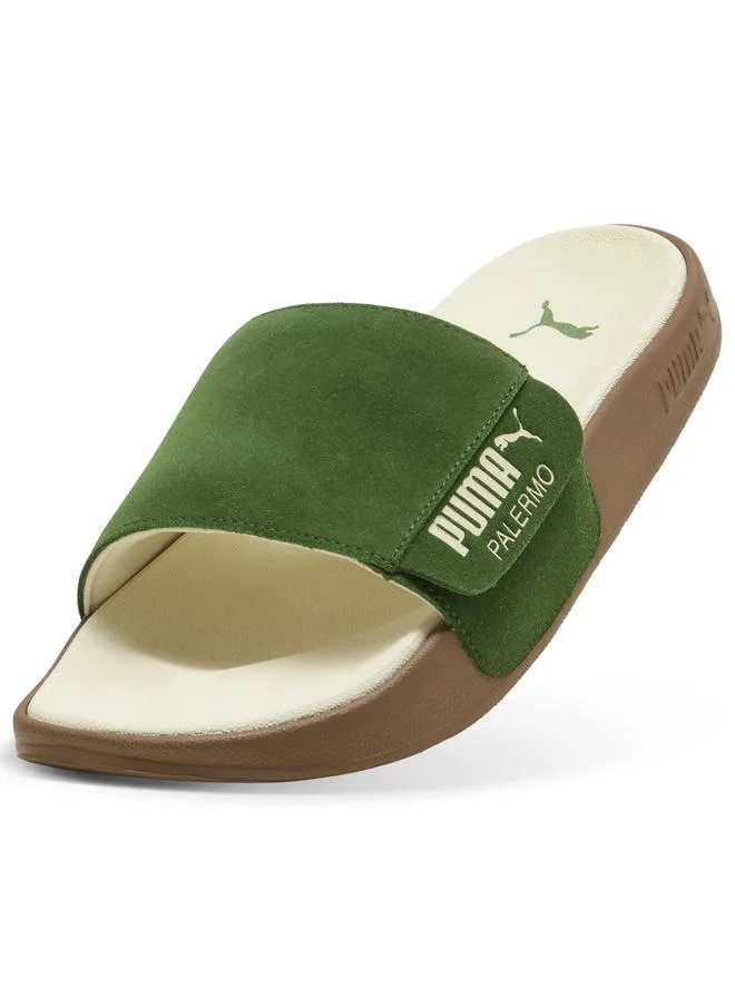 Puma Earthy Green-Buttercream-Gum Leadcat 2.0 Palermo Foil Slides Unisex for Men | Best Price UAE