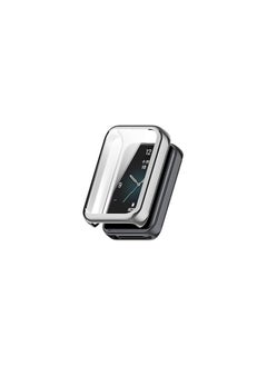 متوافق مع غطاء حماية Huawei Band 9، غطاء حماية كامل من مادة TPU متوافق مع Huawei Band 9 (فضي)