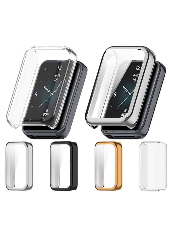 ماركة غير محددة - متوافق مع غطاء حماية Huawei Band 9، غطاء حماية كامل من مادة TPU متوافق مع Huawei Band 9 (فضي) - Image 1
