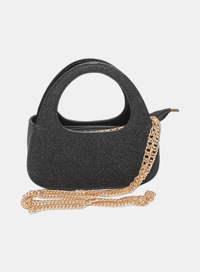 Glitter Women Hand Bag - Black - Image 3