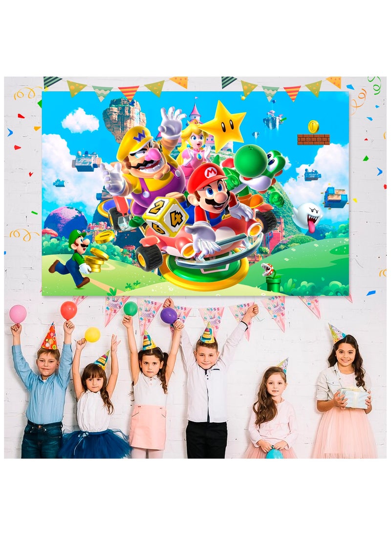 Super Mario Backdrop, 1 Pcs Mario Bros Backdrop Super Mario Birthday Backdrop for Super Mario Birthday Party and Mario Bros Party(Size: 150cm×100cm/59"× 39") - pzsku/Z0AA7ECC79856A0F9ACB1Z/45/_/1739256637/1b3673a6-8296-46d4-b743-c2554b495eb8