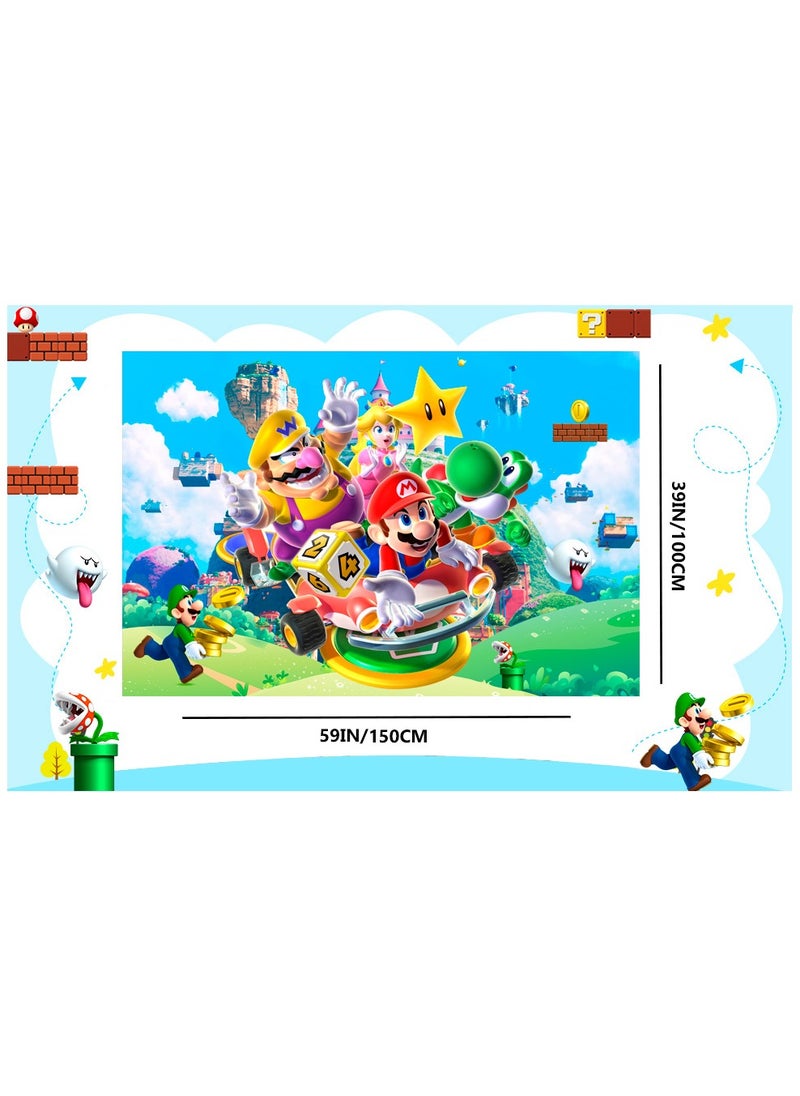 Super Mario Backdrop, 1 Pcs Mario Bros Backdrop Super Mario Birthday Backdrop for Super Mario Birthday Party and Mario Bros Party(Size: 150cm×100cm/59"× 39") - pzsku/Z0AA7ECC79856A0F9ACB1Z/45/_/1739256638/6eb758eb-55bf-4054-8c21-e245dd3f5811