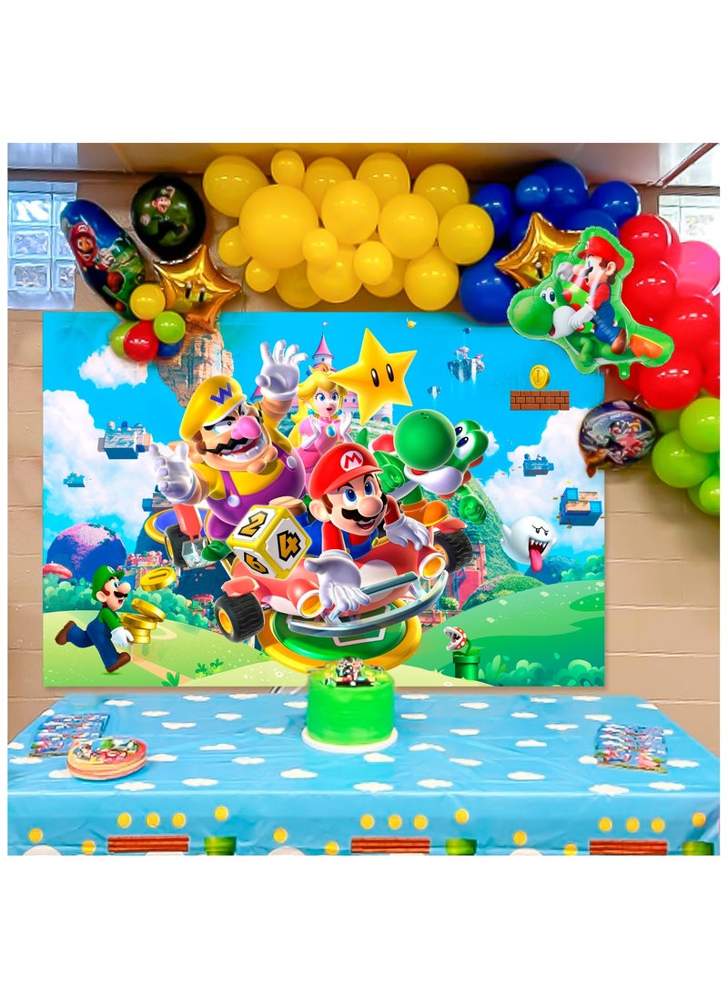 Super Mario Backdrop, 1 Pcs Mario Bros Backdrop Super Mario Birthday Backdrop for Super Mario Birthday Party and Mario Bros Party(Size: 150cm×100cm/59"× 39") - pzsku/Z0AA7ECC79856A0F9ACB1Z/45/_/1739256640/3e3dc042-ab16-46df-b128-05f2b043d5f7