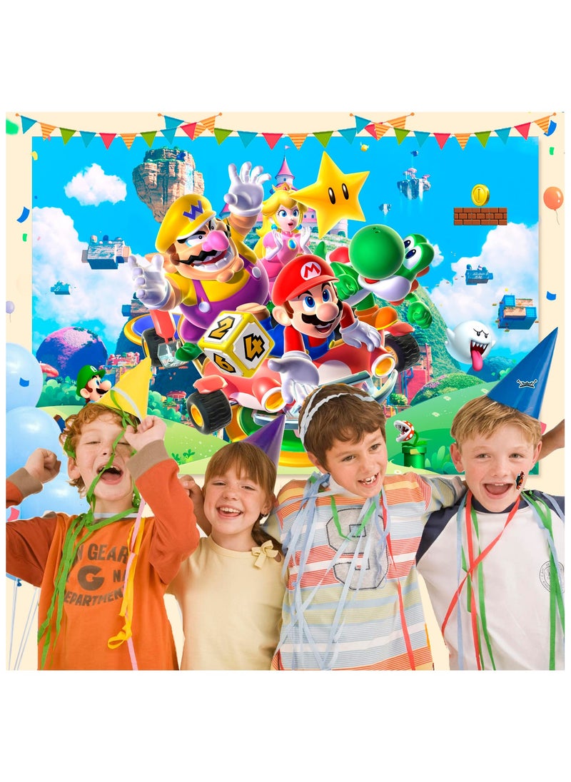 Super Mario Backdrop, 1 Pcs Mario Bros Backdrop Super Mario Birthday Backdrop for Super Mario Birthday Party and Mario Bros Party(Size: 150cm×100cm/59"× 39") - pzsku/Z0AA7ECC79856A0F9ACB1Z/45/_/1739256641/e7f33178-a52c-4465-9593-742432ec6eda