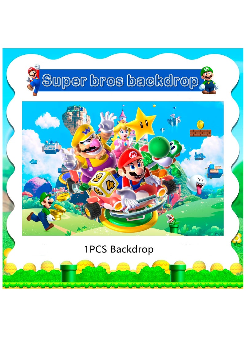 Super Mario Backdrop, 1 Pcs Mario Bros Backdrop Super Mario Birthday Backdrop for Super Mario Birthday Party and Mario Bros Party(Size: 150cm×100cm/59"× 39") - pzsku/Z0AA7ECC79856A0F9ACB1Z/45/_/1739256648/6f9c6242-a04c-468c-bae6-f7fb9399ae4c