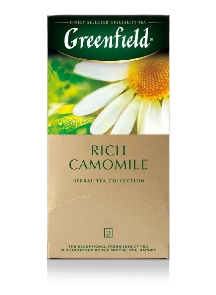 Greenfield Rich Camomile Herbal 25 Tea Bags 37.5 Gm - Image 2