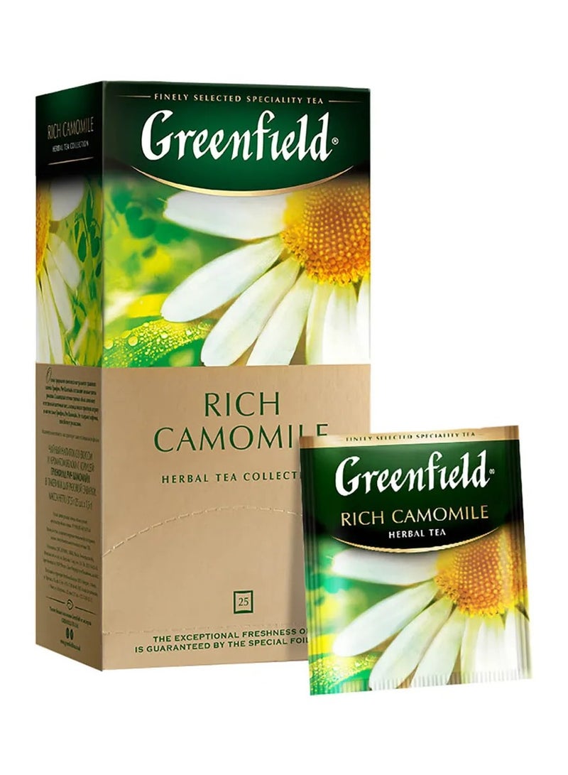 Greenfield Rich Camomile Herbal 25 Tea Bags 37.5 Gm - Image 5