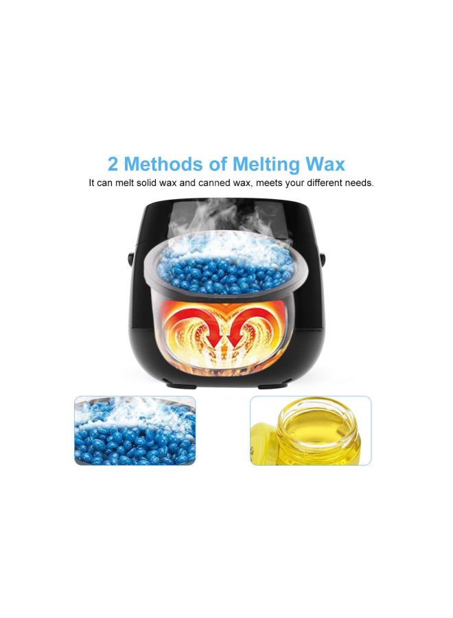 WYBOT Wax Warmer Kit, Intelligent LED Display Wax Heater Set Hair Removal Wax Warmer Wax Beans Applicator Sticks for Full Body Legs Face Eyebrows (01)  - Image 5