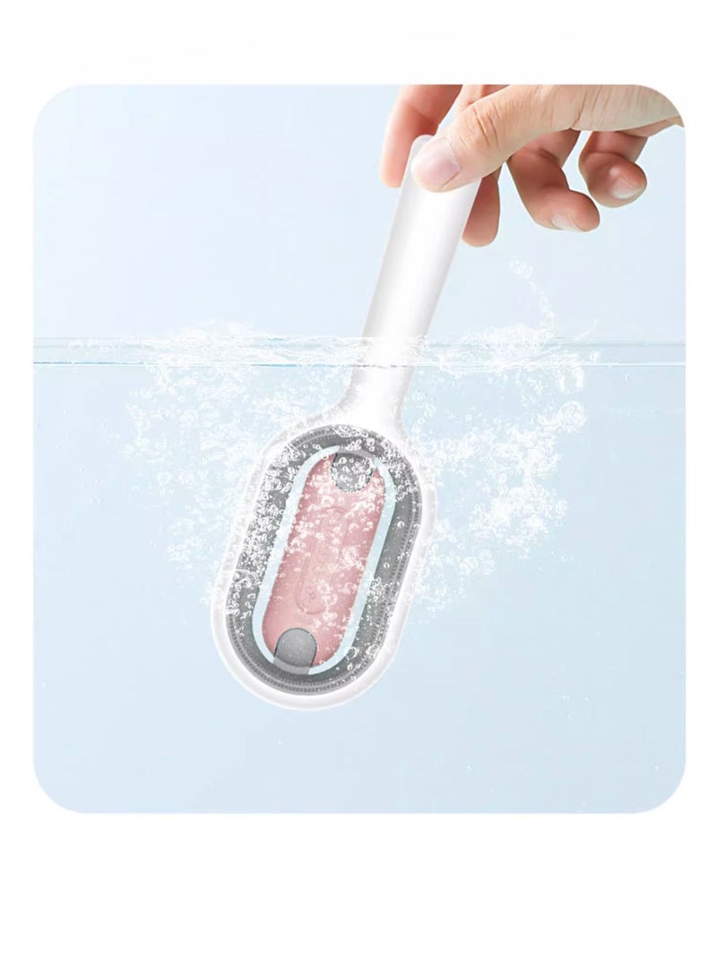 MissTiara مشط تنظيف الحيوانات الأليفة ثلاثي الوظائف مع خزان ماء لإزالة الشعر والتدليك مع 200 مل من الجوهر القابل للتصرف و100 ورقة من المناديل القطنية الناعمة - Image 3