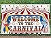 Remagr Large Circus Carnival Backdrop 71 x 43 Inch Welcome to the Carnival Banner Backdrop Photo Background for Carnival Circus Theme Party Decorations Birthday Party Supplies Photo Props - Image 3